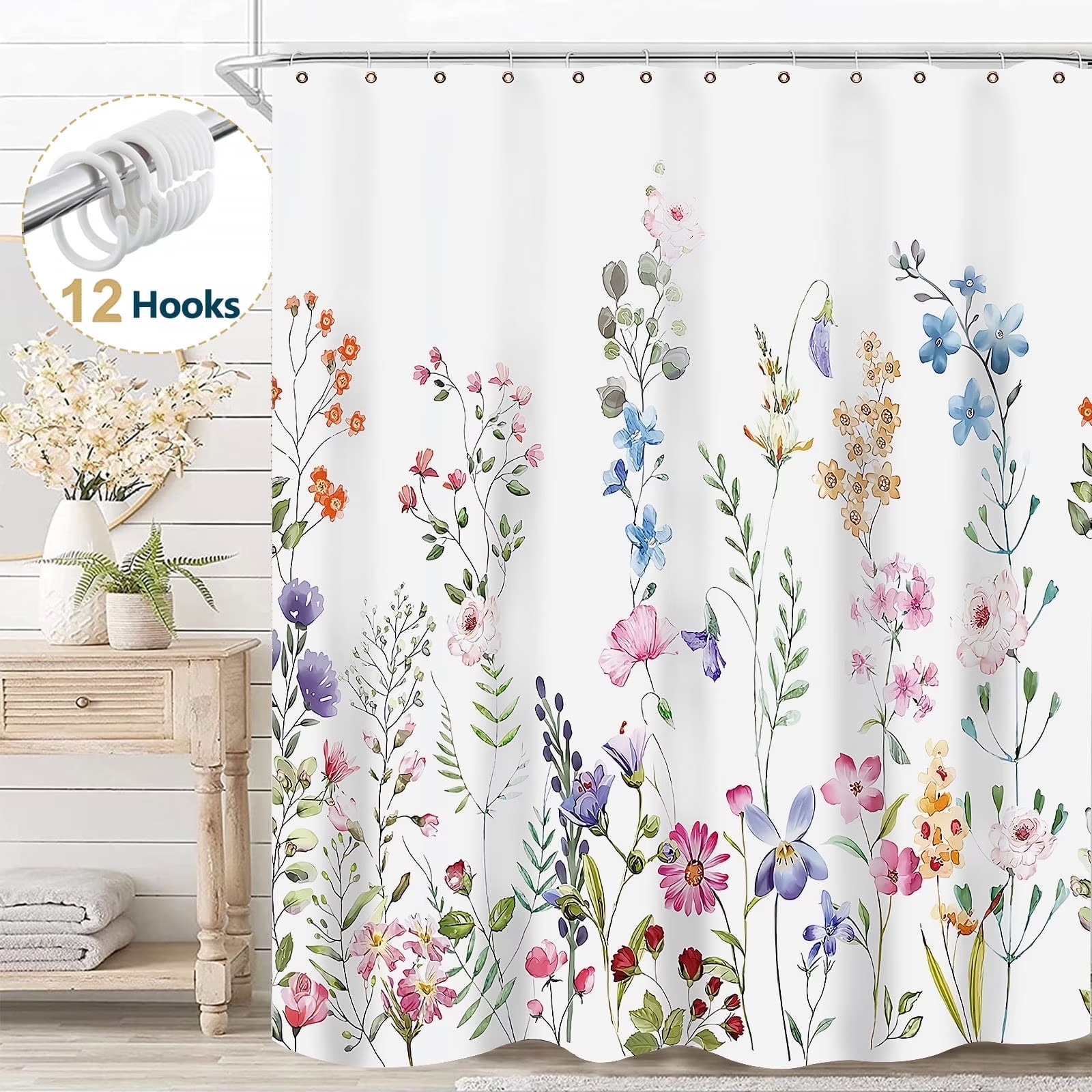 Floral Shower Curtain ($20)