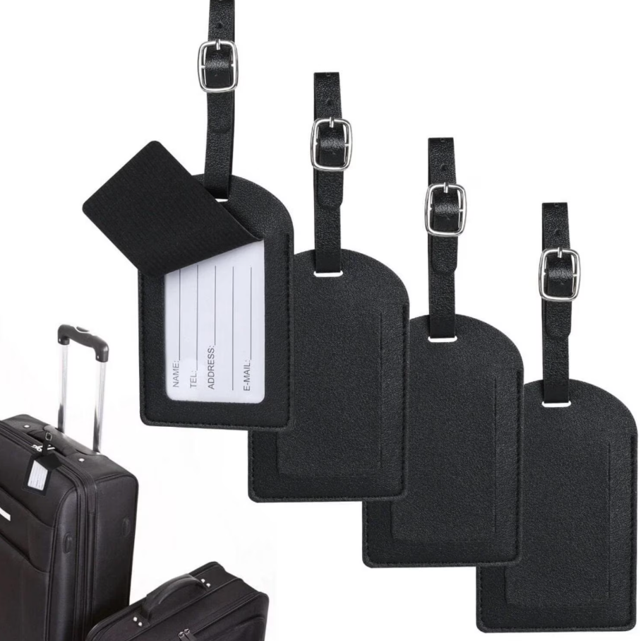 4pc Leather Luggage Tags ($10)