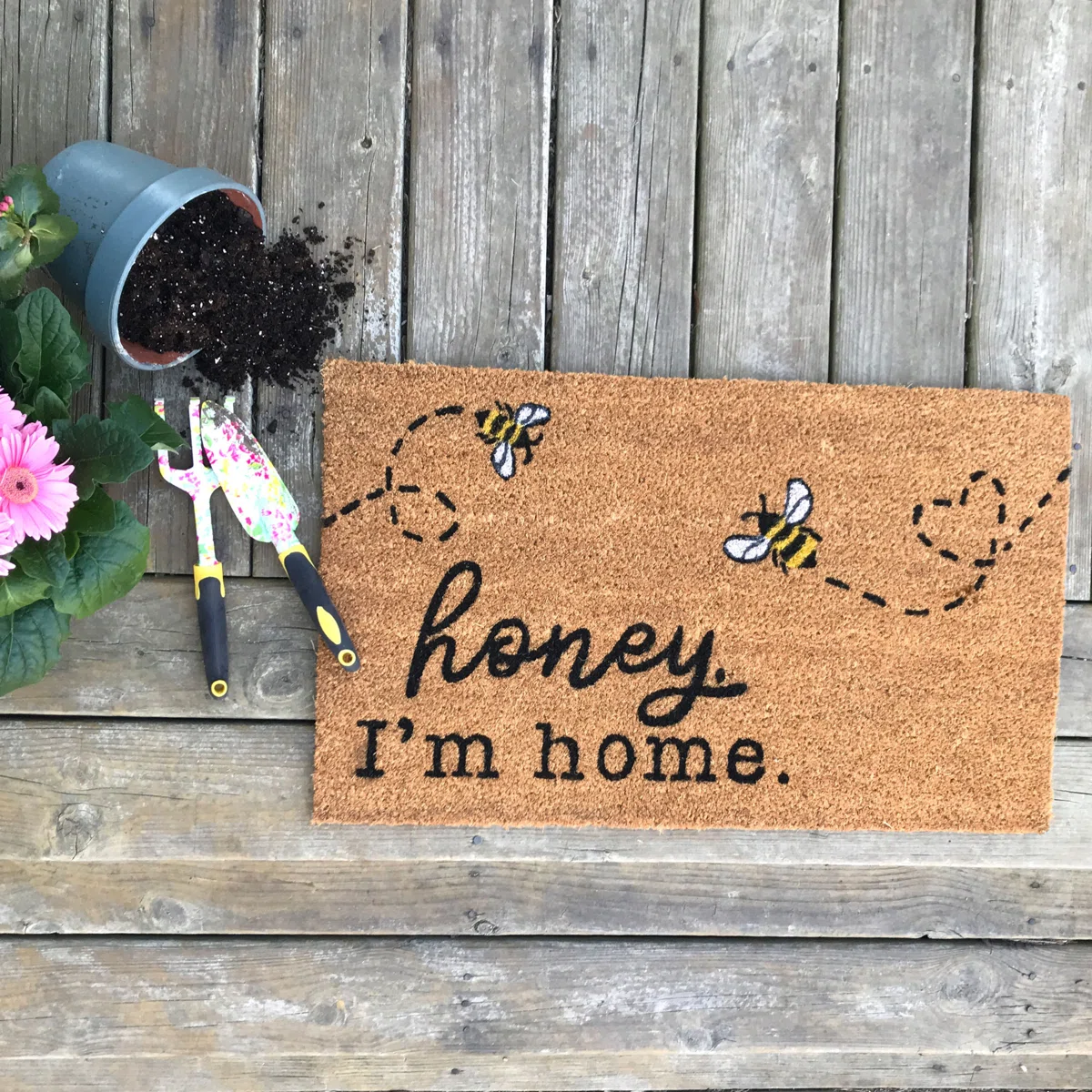 Honey I'm Home Doormat ($14)